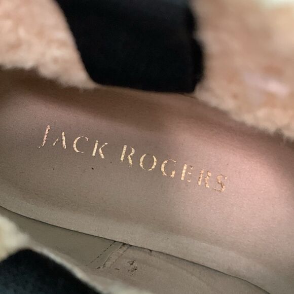 Jack Rogers Sophie Sherpa trim black suede leather ankle boots woman’s size 10 - Picture 4 of 10